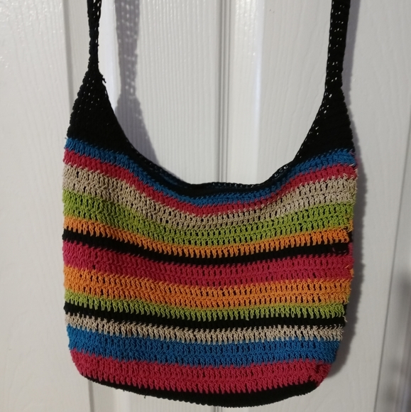 🚜🏩HANDMADE CROCHET BOHO BAG🥀🏡12"×10"x24" STRAP CROSSBODY. ♥️ - Picture 13 of 16